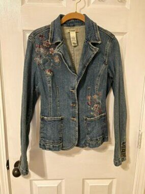 Stamp 10 Denim Blazer Women | Tailored Jean Jacket | Size 6